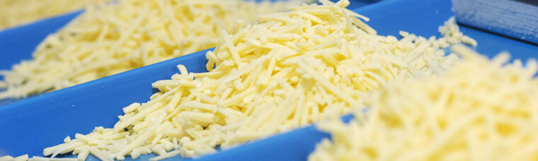 Coloured Cheddar grated cheese