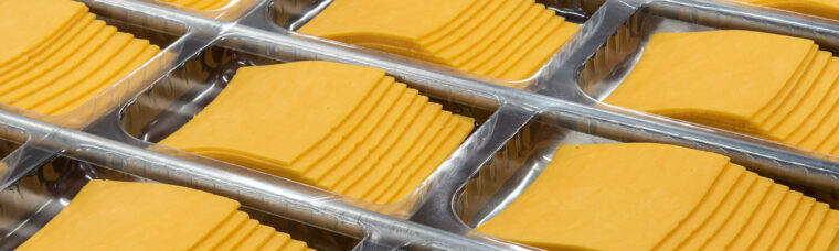 Cheese with herbs slices