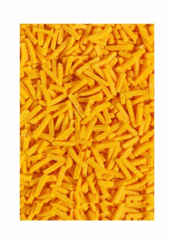 Coloured Cheddar minicubes and salad cheese