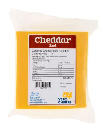 Coloured Cheddar flowpack