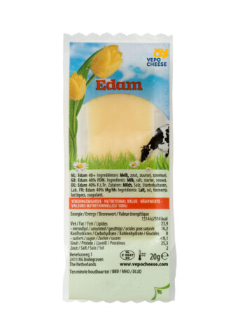 Edam cheese portions 20g
