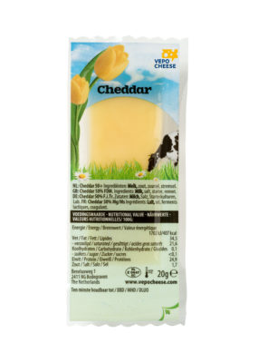 Cheddar cheese portions 20g